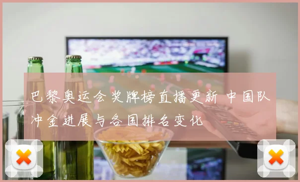 巴黎奥运会奖牌榜直播更新 中国队冲金进展与各国排名变化